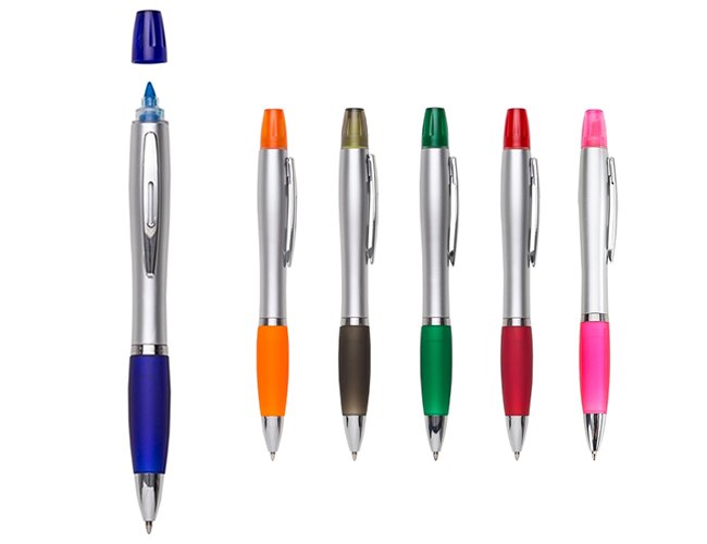 Caneta Plástica Marca Texto 0518M Personalizado