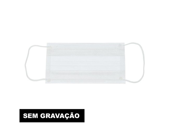 Máscara Descartável Camada Tripla com Clipe Nasal(SEM GRAVAÇÃO) 11775